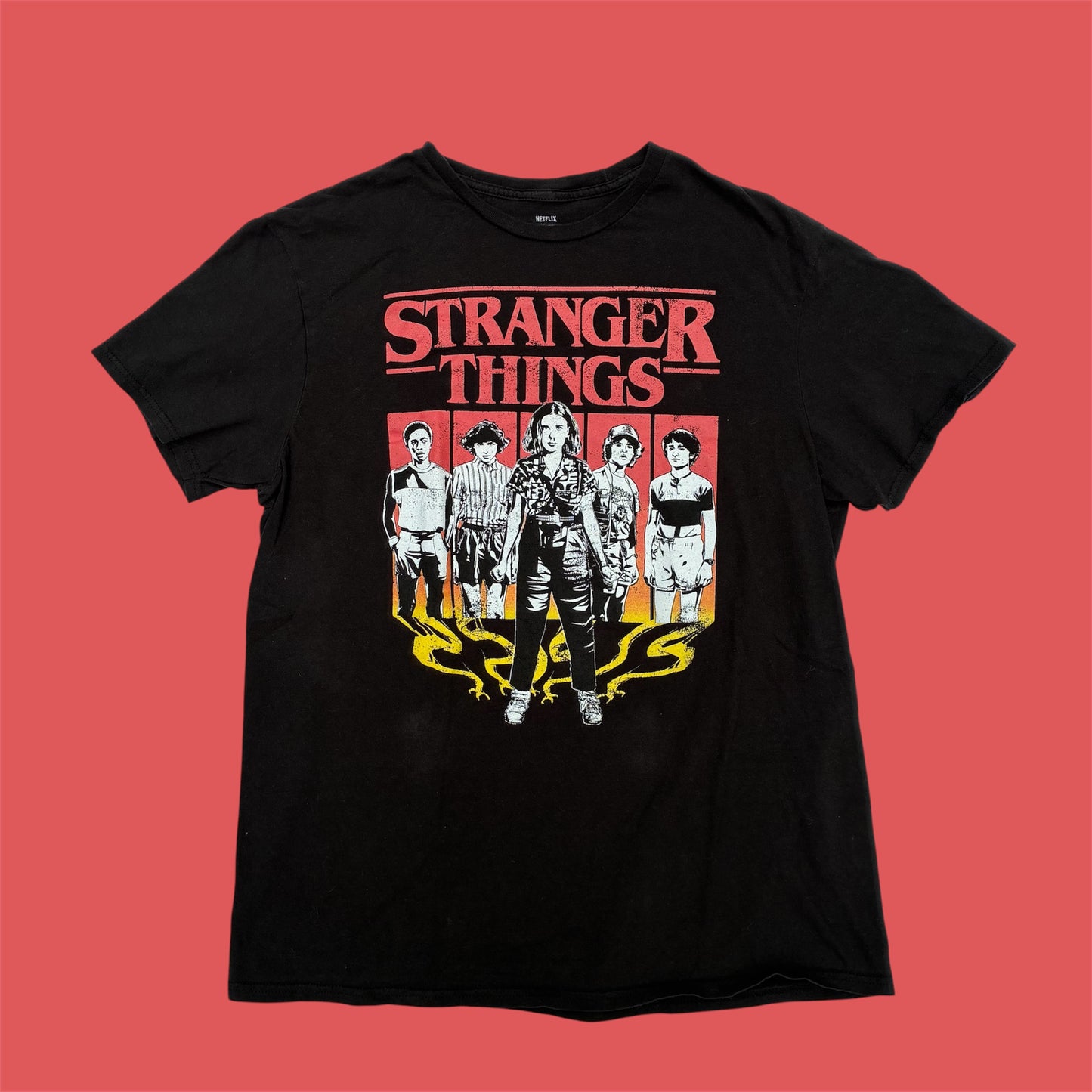 USED★STRANGER THINGS★ストレンジャーシングス★Tシャツ★フィギュア★人形★ぬいぐるみ★エル★イレブン★マイク★ウィル★ルーカス★ダスティン★Lサイズ