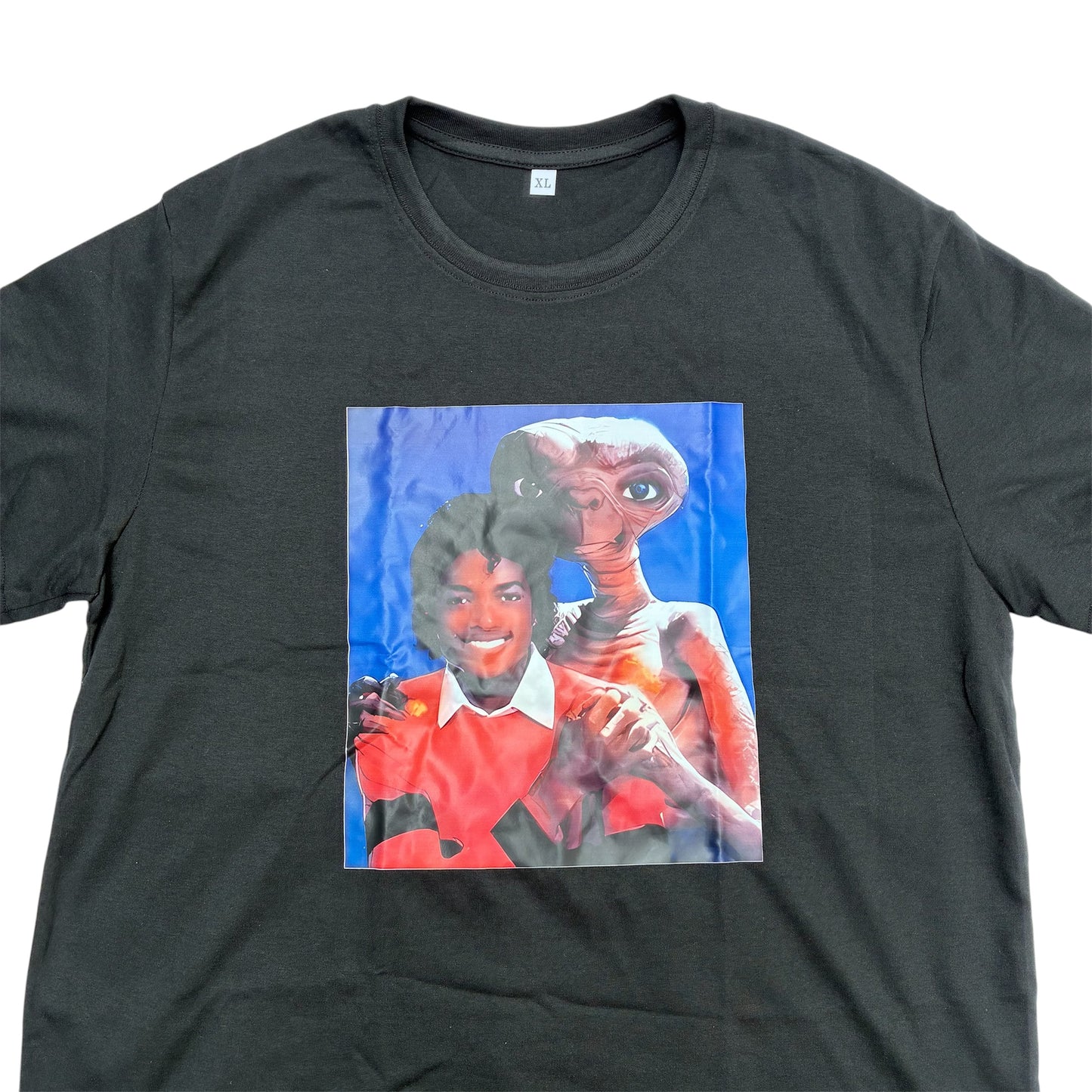 E.T.×Michael Jackson★映画★イーティー★マイケルジャクソン★Tシャツ★人形★フィギュア★ぬいぐるみ★ブラック★XL