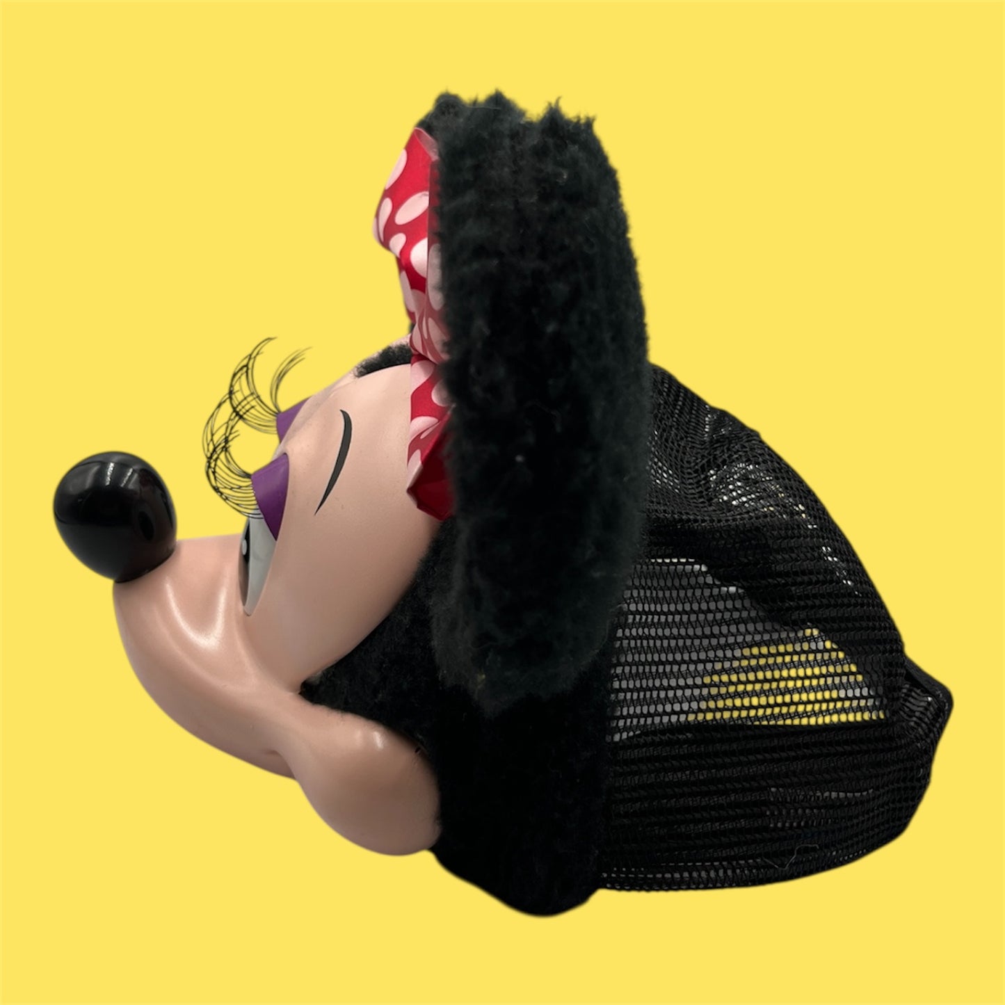 Vintage★Minnie Mouse★ミニーマウス★3D CAP★HAT★帽子★ビンテージ★ぬいぐるみ★フィギュア★人形★まつ毛無し