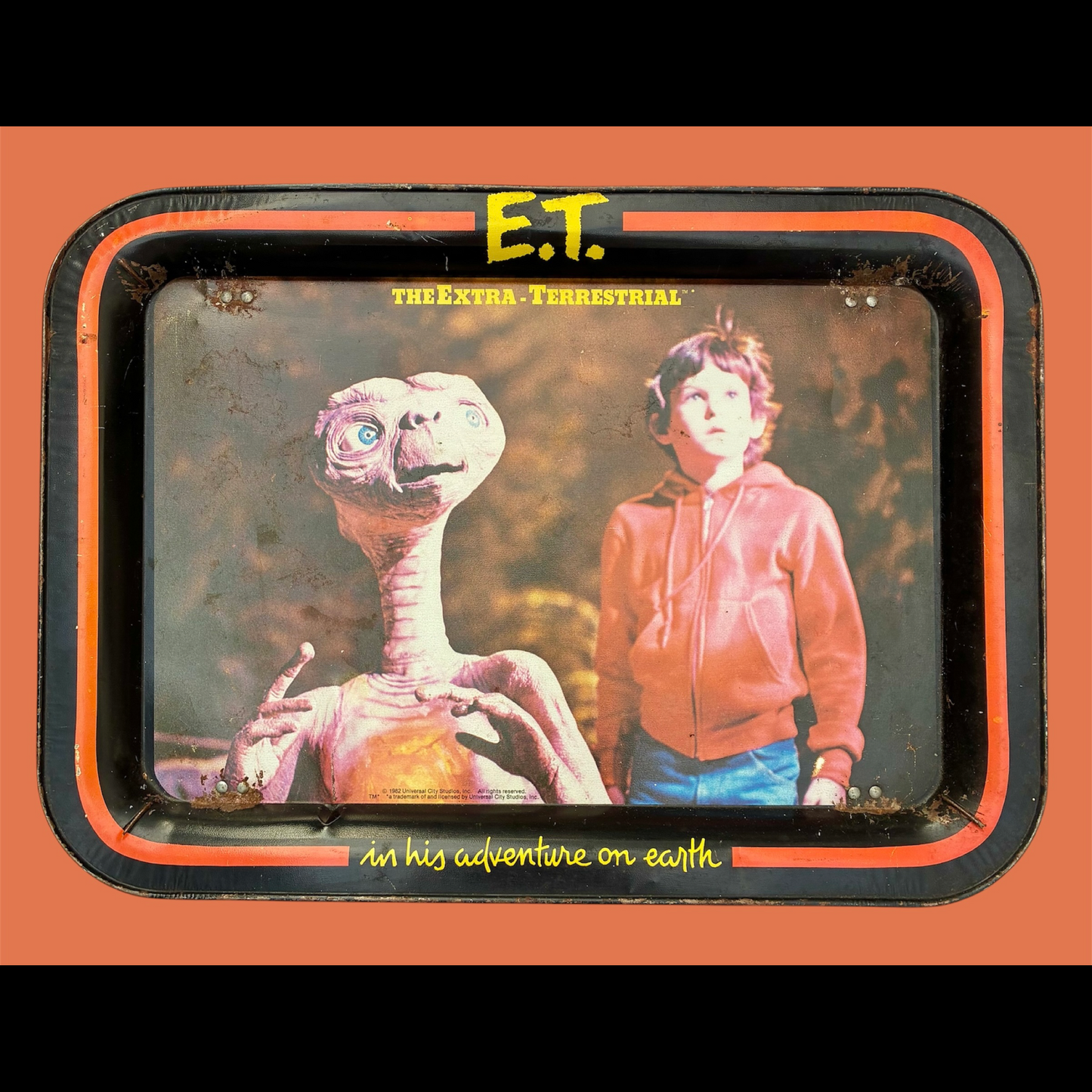 1982年★80's★E.T.★映画★イーティー★テーブルトレイ★フィギュア★人形★ぬいぐるみ★ビンテージ