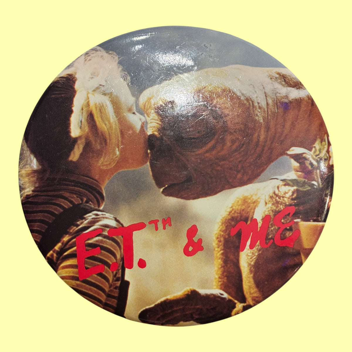 1982年★80's★E.T.★映画★イーティー★Big缶バッジ★バッチ★人形★フィギュア★ぬいぐるみ★ビンテージ★