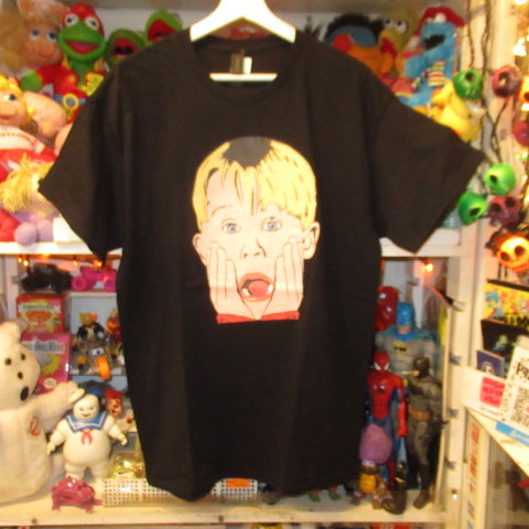 HOME ALONE★ホームアローン★Tシャツ★イラスト★ケビン★フィギュア★マコーレカルキン★ブラック★Lサイズ★Men's
