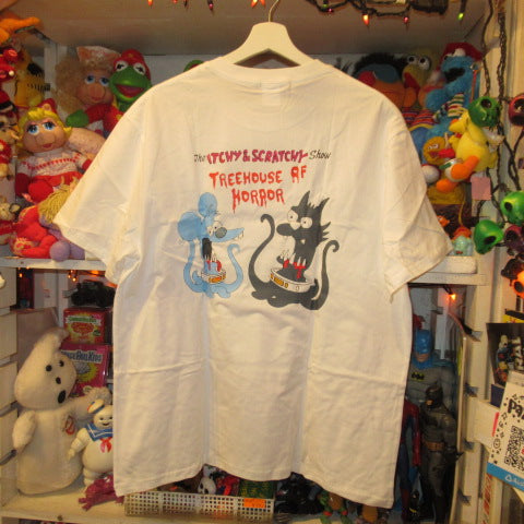 The SIMPSON'S★シンプソンズ★イッチー＆スクラッチー★Tシャツ★Men's★XLサイズ★ネコ★ネズミ★The ITCHY&SCRATCHY show★フィギュア★人形★ぬいぐるみ★