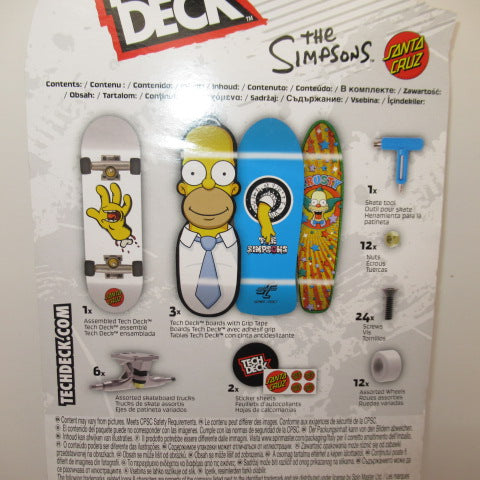 2025年★TECH DECK★スケボー★指スケ★THE SIMPSONS★シンプソンズ★SANTA CRUZ★サンタクルーズ★人形★フィギュア★ぬいぐるみ★ホーマー★クラスティ★４つセット