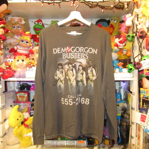 レア！STRANGER THINGS★ストレンジャーシングス★DEMOGORGON BUSTERS★デモゴルゴンバスターズ★ロンT★ダスティン★マイク★ウィル★ルーカス★USED★Lサイズ