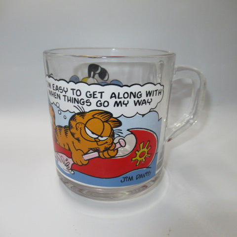 80's★GARFIELD★ガーフィールド★McDonald's★マクドナルド★グラスカップ★ガラス★ビンテージ★人形★フィギュア★4