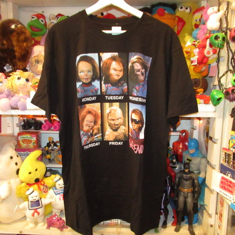 チャイルドプレイ★CHUCKY★チャッキー★HORROR★ホラー★movie★映画★ホラー映画★Tshirt★Tシャツ★men'sXLサイズ★人形★ぬいぐるみ★フィギュア★