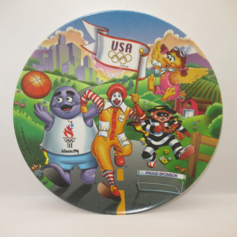 90's★McDonald's★マクドナルド★プラスチックプレート★お皿★アトランタオリンピック★ハンバーグラー★グリマス★ロナルド★バーディーバード★人形★フィギュア★ぬいぐるみ★フライガイ★フライガール★