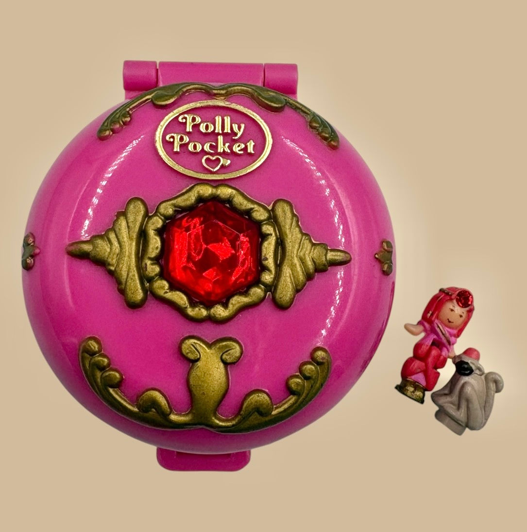 レア★コンプリート！90’s★1992年★ビンテージ★POLLY POCKET★ポーリーポケット★コンパクト★Jweled Palace★ジュエル★ピンク★宝石★ミニチュア★ままごと★ドールハウス★フィギュア★人形★ぬいぐるみ