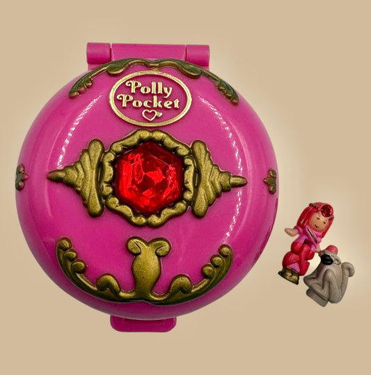 レア★コンプリート！90’s★1992年★ビンテージ★POLLY POCKET★ポーリーポケット★コンパクト★Jweled Palace★ジュエル★ピンク★宝石★ミニチュア★ままごと★ドールハウス★フィギュア★人形★ぬいぐるみ