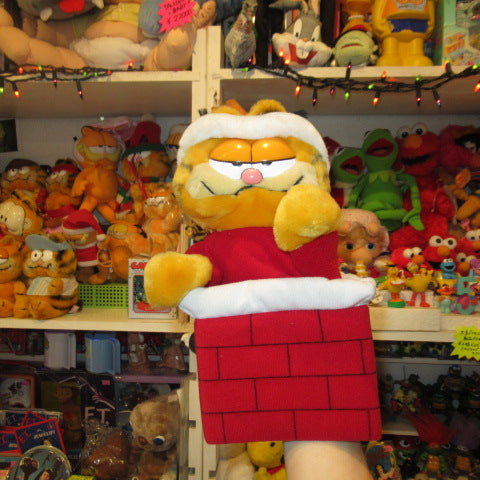 1981年★80's★GARFIELD★ガーフィールド★ぬいぐるみ★人形★フィギュア★クリスマス★サンタ★ハンドパペット★ビンテージ