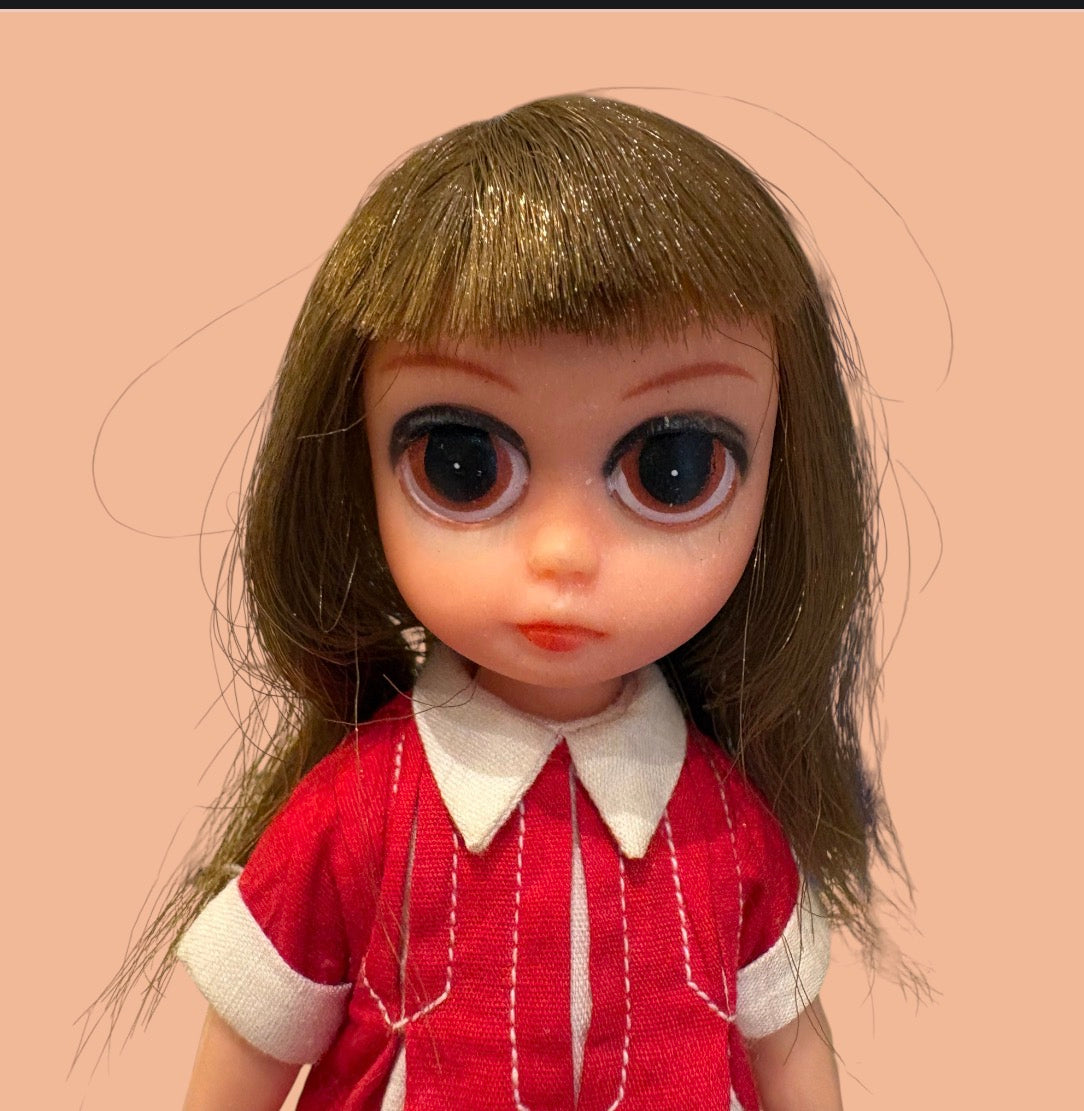 レア！60's★Susie Sad Eye★スージー サッドアイ★ビッグアイ★人形★フィギュア★ぬいぐるみ★doll★ドール★ワンピース