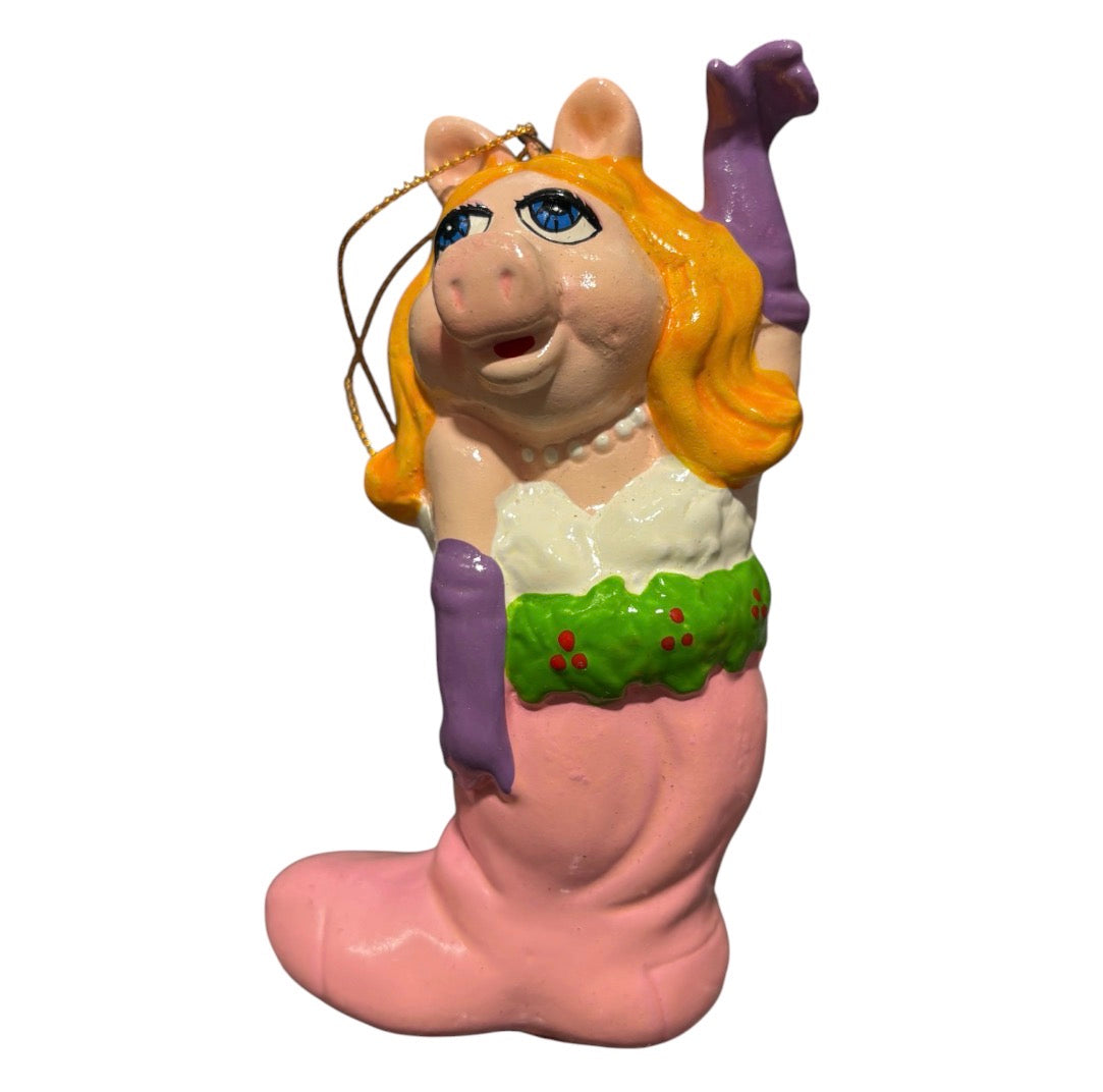 1981年★80's★ビンテージ★Muppets★The Muppet Show★マペッツ★マペットショー★Miss Piggy★ミスピギー★人形★フィギュア★ぬいぐるみ★クリスマスオーナメント★ピンク