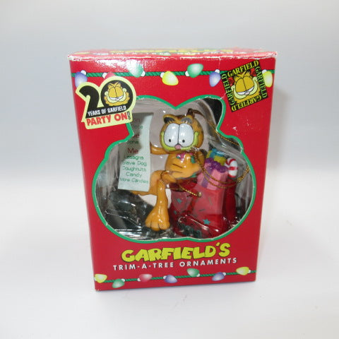 1996年製★90's★GARFIELD★ガーフィールド★クリスマス★オーナメント★フィギュア★人形★ぬいぐるみ★プレゼント