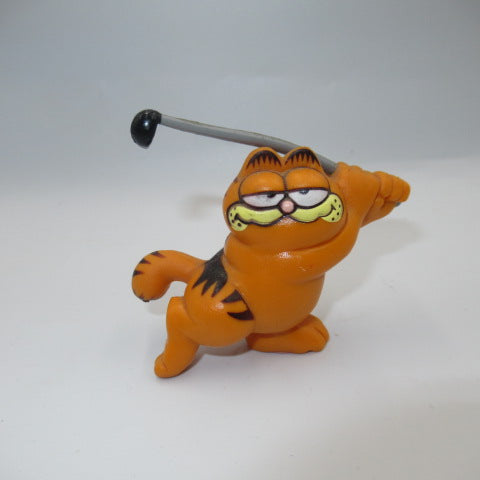 80's★GARFIELD★ガーフィールド★PVC★フィギュア★人形★ぬいぐるみ★ゴルフ