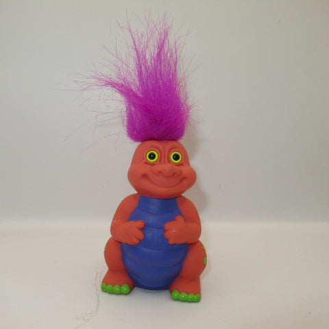 ビンテージ★Vintage★Russ Trolls★Troll★トロール★恐竜★ダイナソー★人形★フィギュア★ぬいぐるみ★オレンジ×パープル★