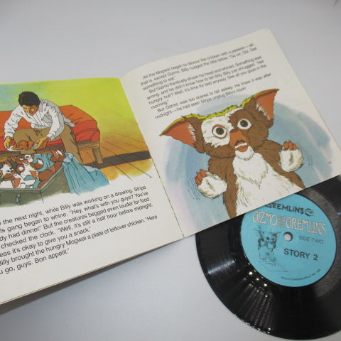 80's★1984年★GREMLiNS★グレムリン★Gizmo★ギズモ★STORY BOOK★レコード付き絵本★フィギュア★人形★ぬいぐるみ★STORY 2★ビンテージ★