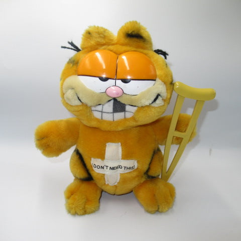 1981年★80's★GARFIELD★ガーフィールド★ぬいぐるみ★人形★フィギュア★ビンテージ★松葉杖