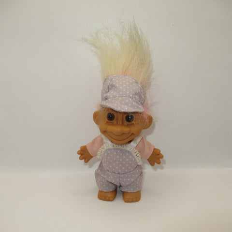 90's★RUSS★TROLLS★TROLL★トロール★人形★フィギュア★ビンテージ★ピンク★ドット★サロペット
