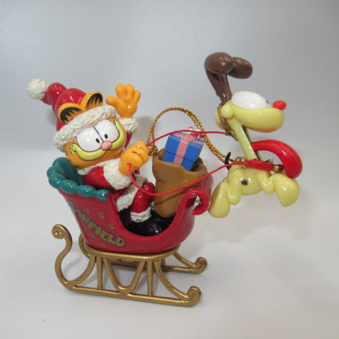 80’s★GARFIELD★ガーフィールド★クリスマス★Christmas ornament★オーナメント★オーディー★ソリ★フィギュア★人形★ぬいぐるみ