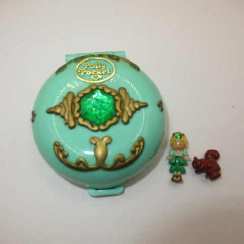 レア★コンプリート！90’s★1992年★ビンテージ★POLLY POCKET★ポーリーポケット★コンパクト★Jweled Forest★ジュエル★グリーン★宝石★ミニチュア★ままごと★ドールハウス★フィギュア★人形★ぬいぐるみ