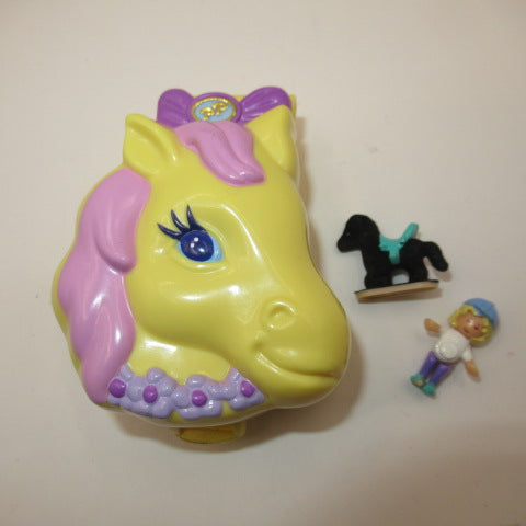 レア★コンプリート！90’s★1994年★ビンテージ★POLLY POCKET★ポーリーポケット★コンパクト★pony Ridi'n★ポニー★イエロー★ミニチュア★ままごと★ドールハウス★フィギュア★人形★ぬいぐるみ