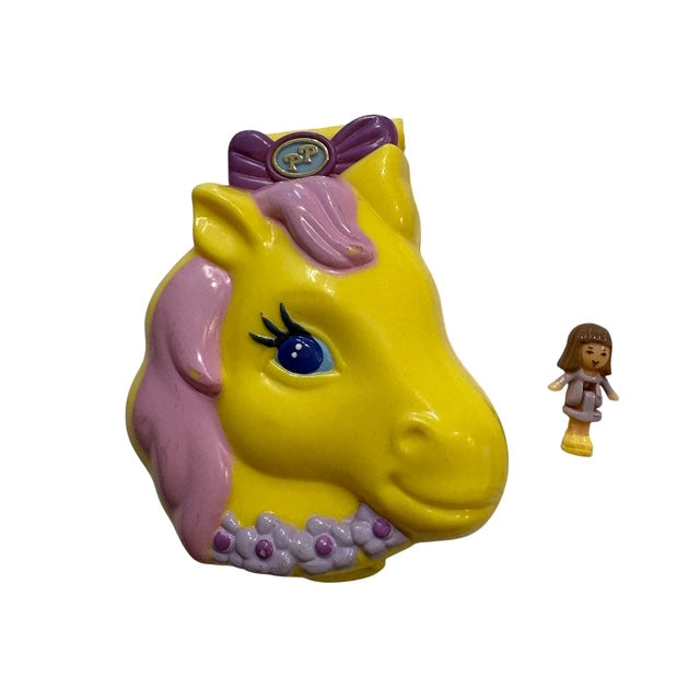 90’s★1994年★ビンテージ★POLLY POCKET★ポーリーポケット★コンパクト★pony Ridi'n★ポニー★イエロー★ミニチュア★ままごと★ドールハウス★フィギュア★人形★ぬいぐるみ