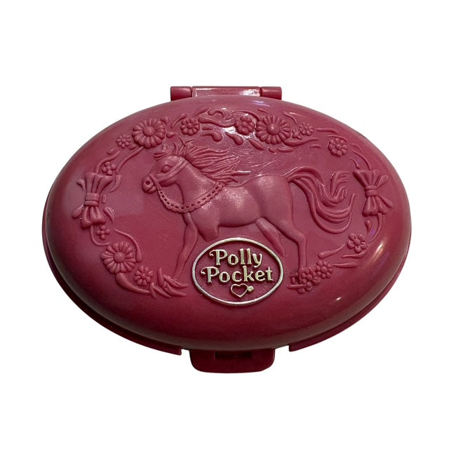 1995年★90's★Polly Pocket★ポーリーポケット★Palomino Pony★ポニー★ミニチュア★ままごと★人形★ぬいぐるみ★フィギュア★コンパクト★ビンテージ★ピンク★難あり★変色あり