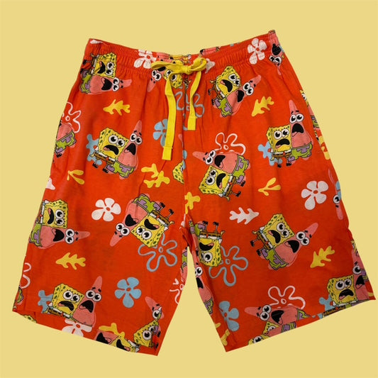SpongeBob★スポンジボブ★Patrick★パトリック★パジャマパンツ★roompants★ルームパンツ★sleepshorts★ハーフパンツ★men's★Mサイズ★オレンジ★新品