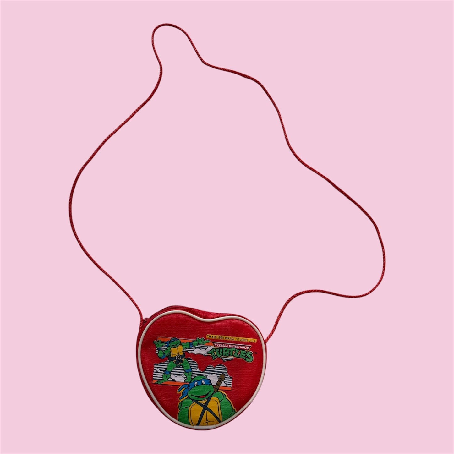 1990年★90's★vintage★ビンテージ★TURTLES★タートルズ★ショルダーバッグ★デッドストック★Leonardo★レオナルド★shoulderbag★グ★ハート★red★赤★bag★フィギュア★人形★★ぬいぐるみ