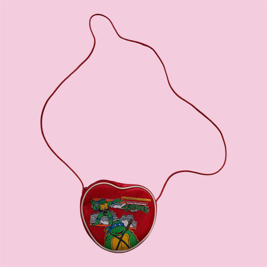 1990年★90's★vintage★ビンテージ★TURTLES★タートルズ★ショルダーバッグ★デッドストック★Leonardo★レオナルド★shoulderbag★グ★ハート★red★赤★bag★フィギュア★人形★★ぬいぐるみ