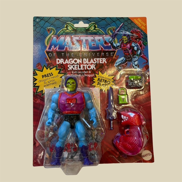 復刻版★MASTERS OF THE UNIVERSE★マスターズ・オブ・ザ・ユニバース★ SKELETOR★アクションフィギュア ★スケルター★MATTEL★DRAGON BRASTER SKELETOR ☆魔界伝説 ヒーマン