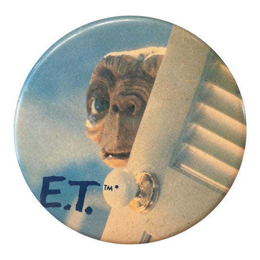 1982年★80's★E.T.★映画★イーティー★Big缶バッジ★バッチ★人形★フィギュア★ぬいぐるみ★ビンテージ★