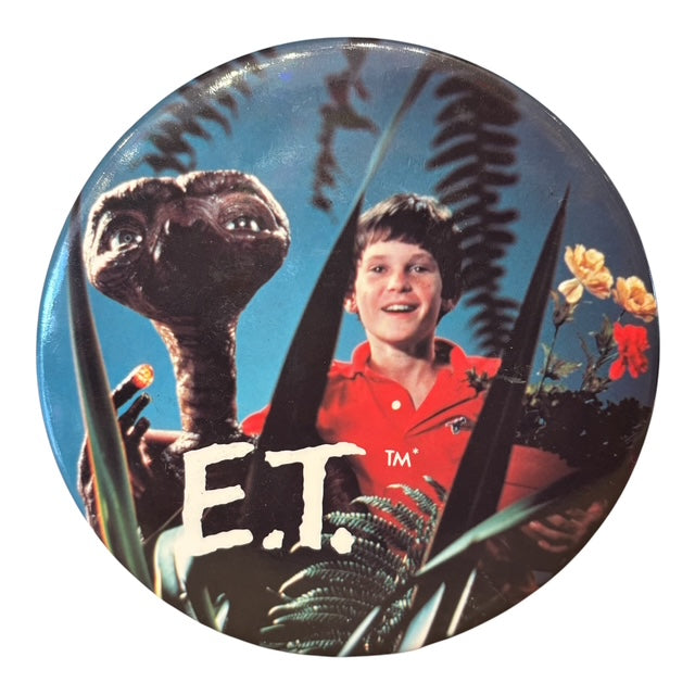 1982年★80's★E.T.★映画★イーティー★Big缶バッジ★バッチ★人形★フィギュア★ぬいぐるみ★ビンテージ★