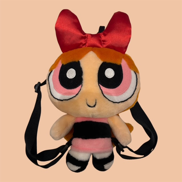 レア！2000年★Powerpuff Girls★パワーパフガールズ★ブロッサム★バックパック★Back pack★ぬいぐるみリュック★人形★フィギュア★ぬいぐるみ★ブロッサム★バブルス★バターカップ★
