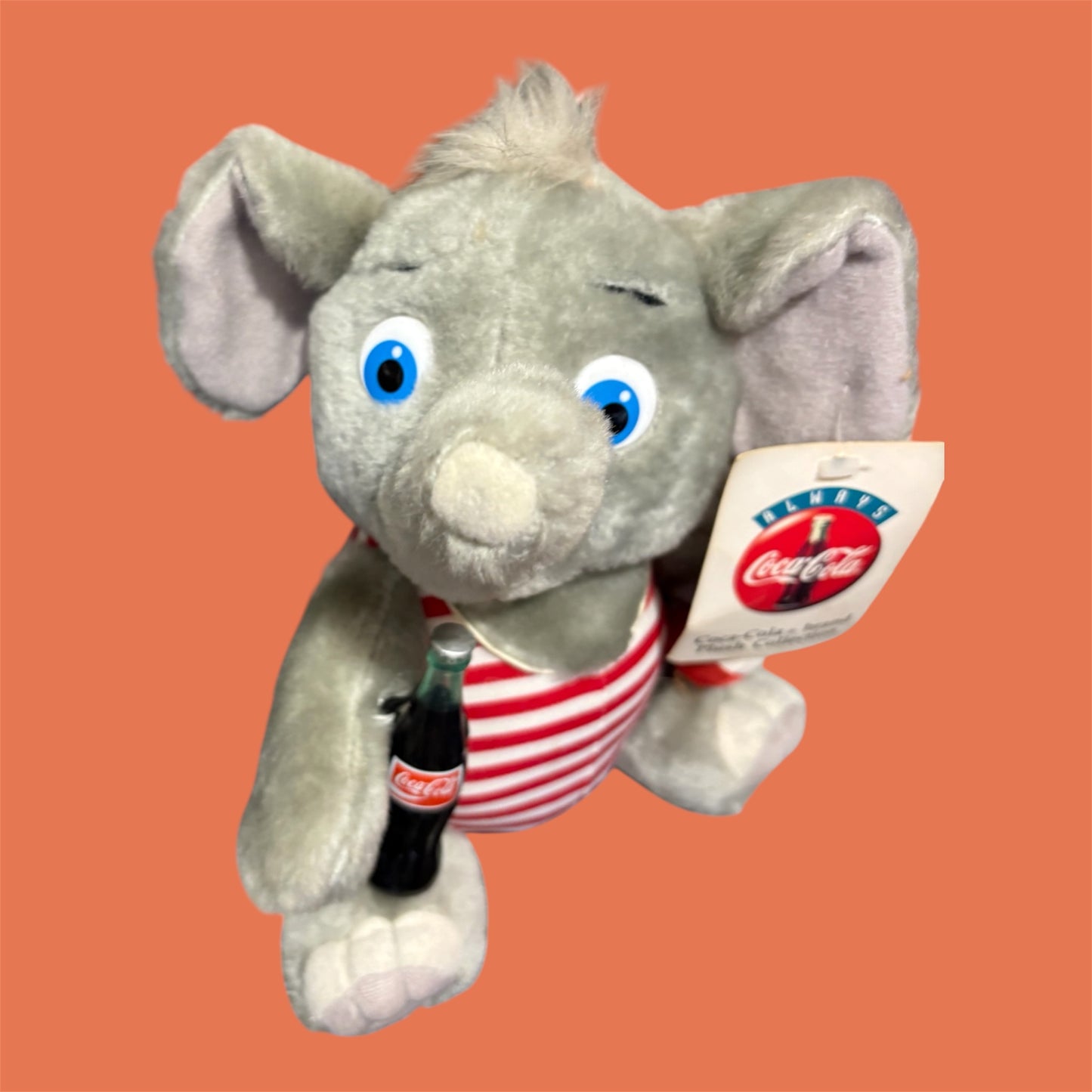 90's★1993年★コカ・コーラ★Coca-Cola★Plash collection★ゾウ★エレファント★COKE★ぬいぐるみ★フィギュア★人形★企業物★アドバタイジング
