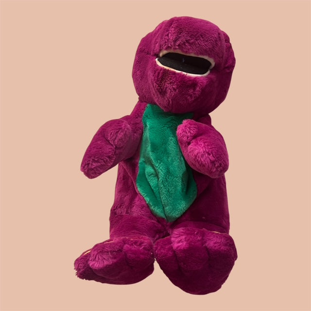 レア！★90's★Barney★バーニー★トーキング★動きます！！★３３センチ★フィギュア★人形★ビンテージ★ぬいぐるみ★恐竜