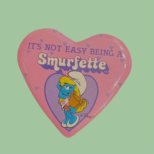 ビンテージ★The Smurfs★スマーフ★Smrfette★スマーフェット★バッジ★button★ハート★小人★フィギュア★人形★ぬいぐるみ★3