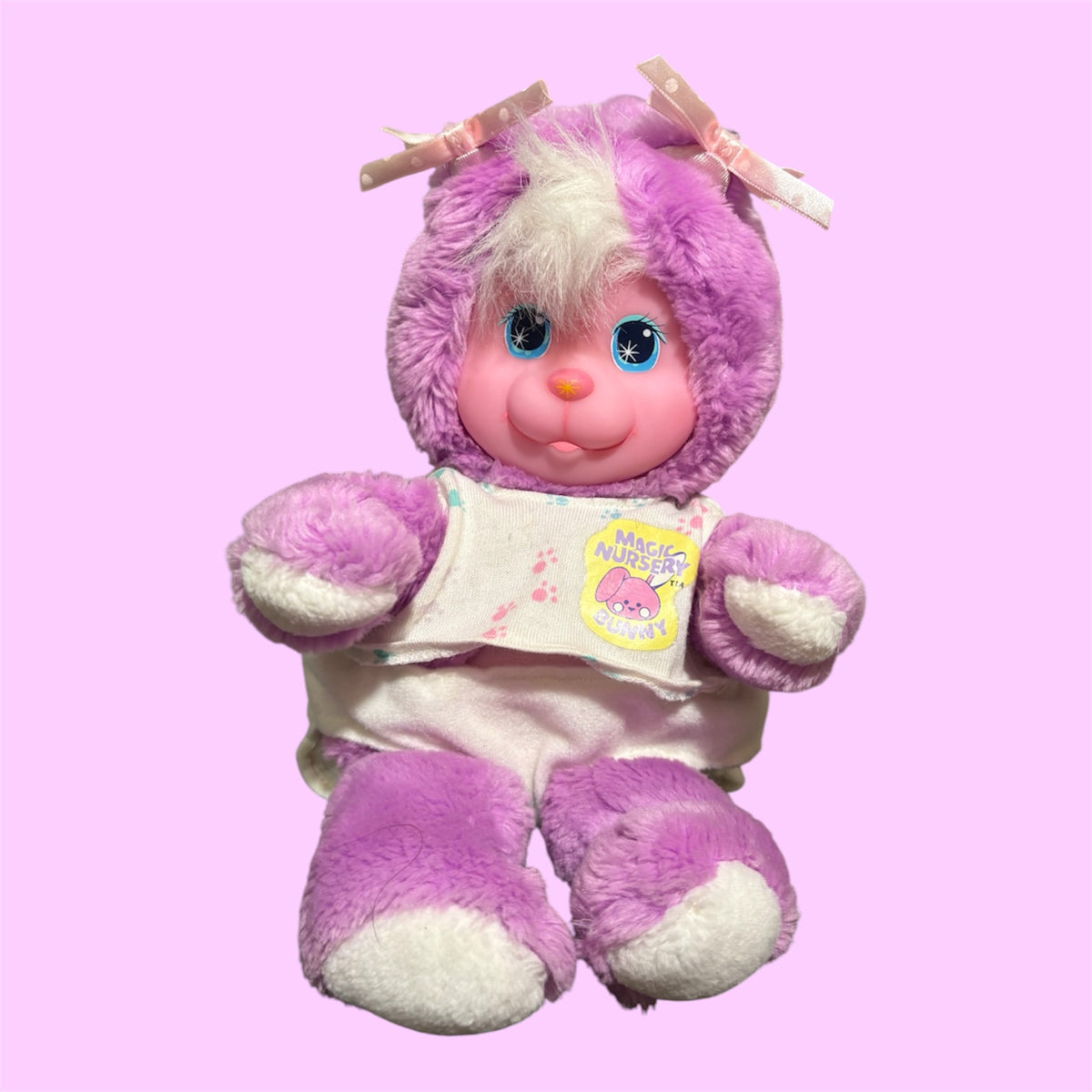 レア！90's★1990年★マジックナーサリー★Magic Nursery★パープルバニーバニー★ぬいぐるみ★人形★フィギュア★MATTEL★28センチ