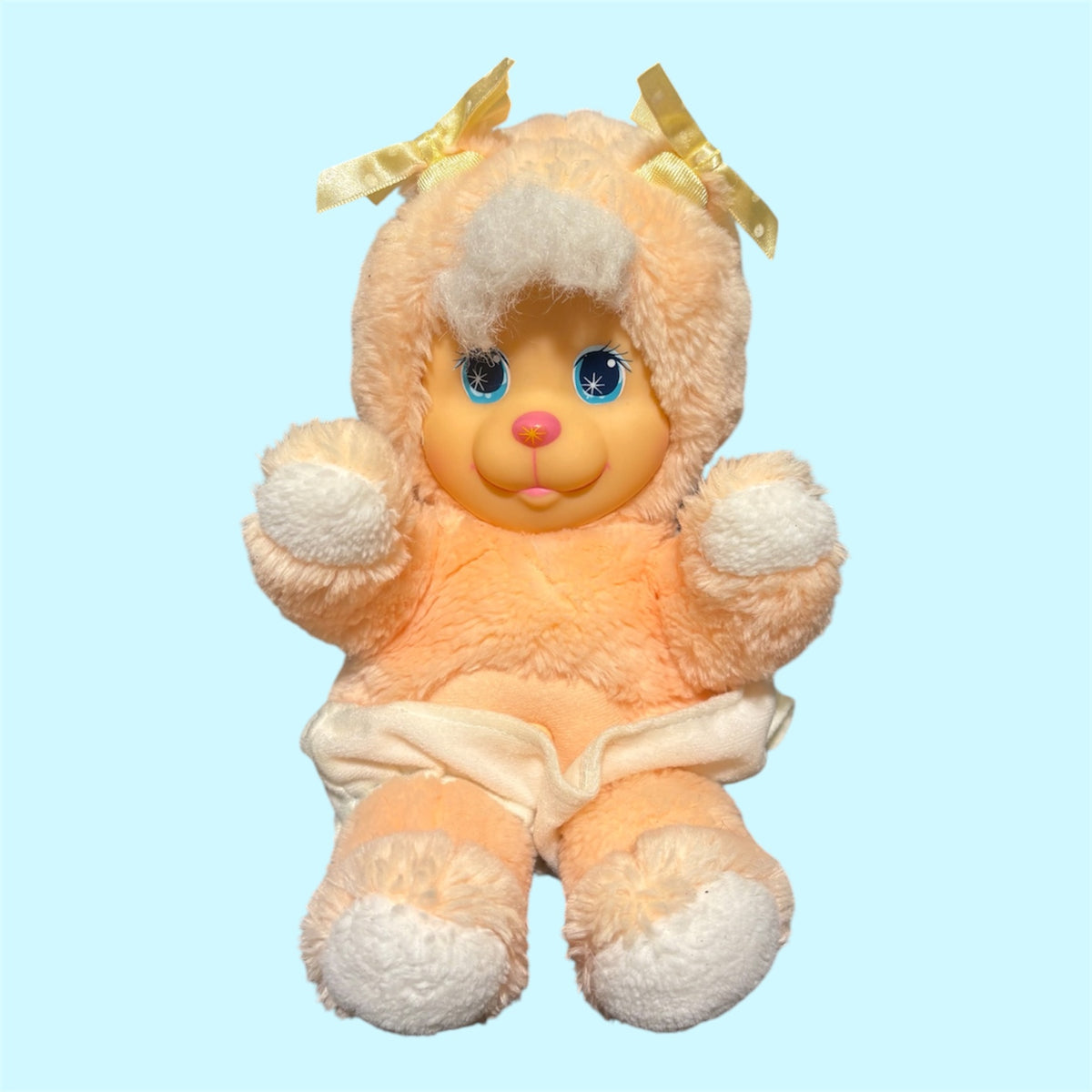 レア！90's★1990年★マジックナーサリー★Magic Nursery★ピーチバニー★ぬいぐるみ★人形★フィギュア★MATTEL★28センチ