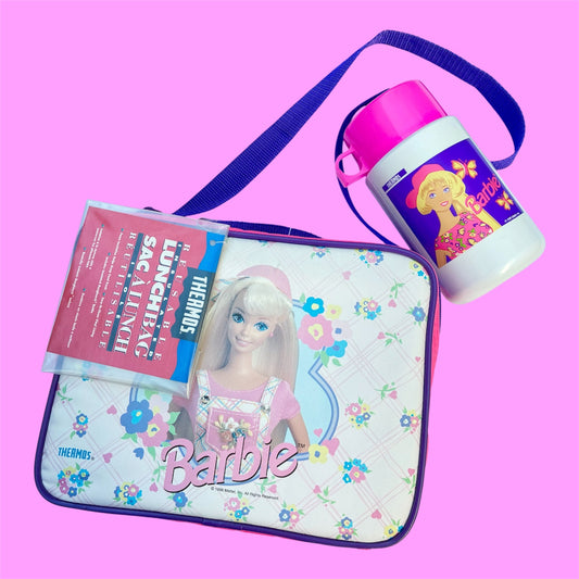 1996年★90's★Barbie★バービー★ランチバッグ★ランチボックス★水筒付き★人形★フィギュア★ビンテージ