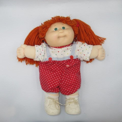 80's★Cabbage patch kids★vintage★cabbage doll★baby★red hair★star★heart★ 