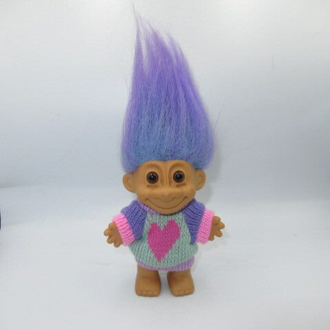 90's★Russ Trolls★Troll★Troll★★Figure★Doll★Plush★Vintage★Purple★Knit★ 