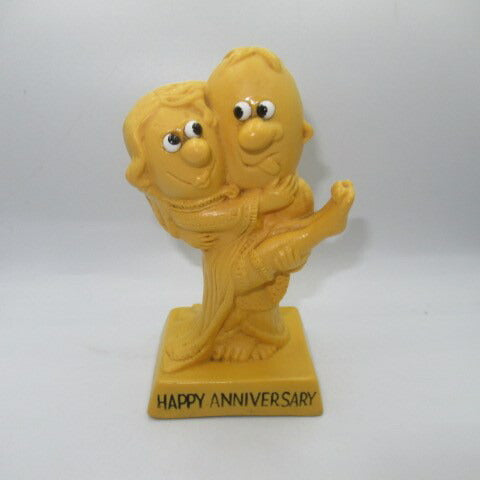 70's★Message doll★★Figure★Doll★Stuffed animal★Vintage★Yellow★Happy Anniversary★ 