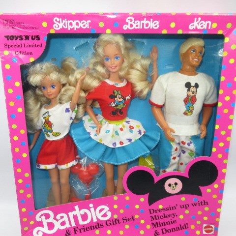 1991年★Barbie★Skipper★Ken★Disney★Toysrus Special Edition★トイザらス★バービー★スキッパー★ケン★★ディズニー★ミッキー★★フィギュア★人形★