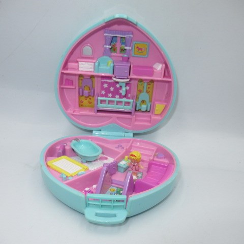 Vintage ★Pollypocket★ Polly Pocket ★ Compact ★ Heart ★ Doll ★ Figure ★ Play House ★ Miniature ★ Blue ★ 