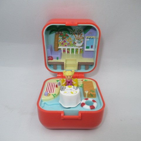 Vintage ★ Pollypocket ★ Polly Pocket ★ Compact ★ Doll ★ Figure ★ Play house ★ Miniature ★ Ring ★ Square ★ Coral ★ 