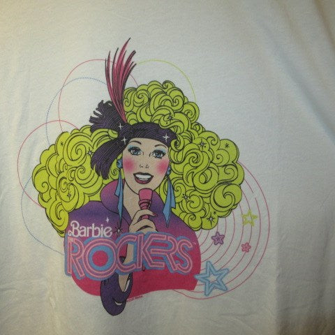 BARBIE★Barbie★ROCKERS★Rockers★T-shirt★80'S★L size★White★ 