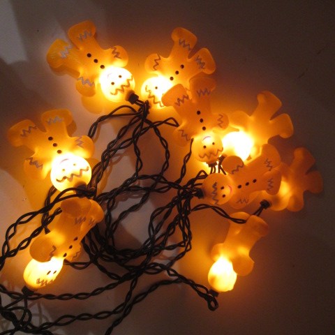 Vintage★Christmas Lights★CHRISTMAS LIGHT★Ginger Man★Gingerblet Cookies★Display Lights★Party Lights★Dolls★Figures★ 