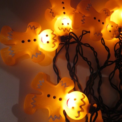 Vintage★Christmas Lights★CHRISTMAS LIGHT★Ginger Man★Gingerblet Cookies★Display Lights★Party Lights★Dolls★Figures★ 